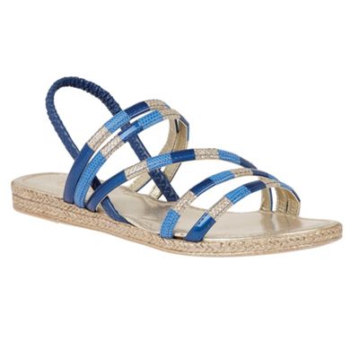 Blue multi 'Bastia' elastic sandals